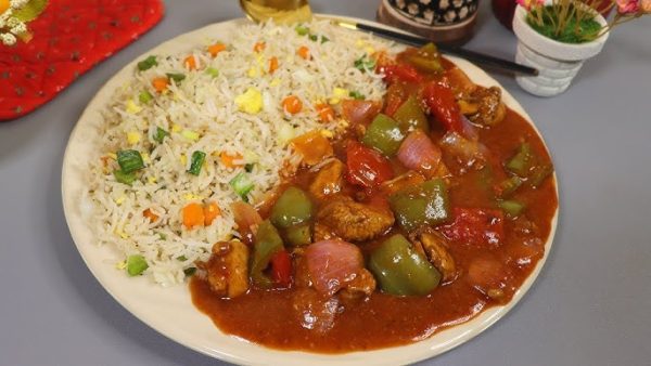 Chicken Shashlik With Rice