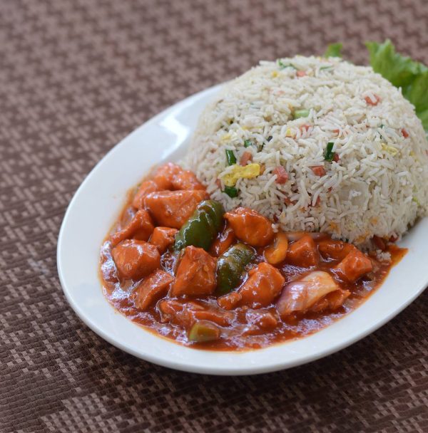 Chicken Shashlik With Rice