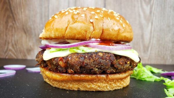 Mutton Chapli Kabab Burger