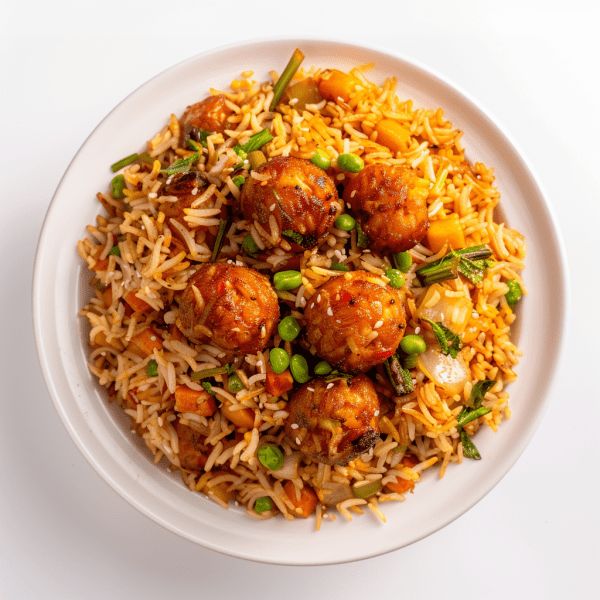 Veg Manchurian With Rice